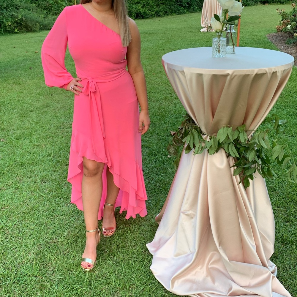 Pink coral cocktail dress